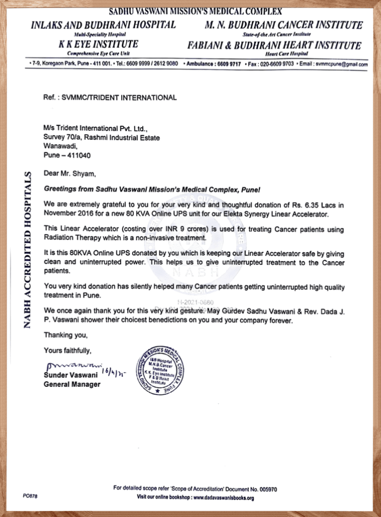 CSR 2 Inlaks and Budhrani Thank you Letter 1