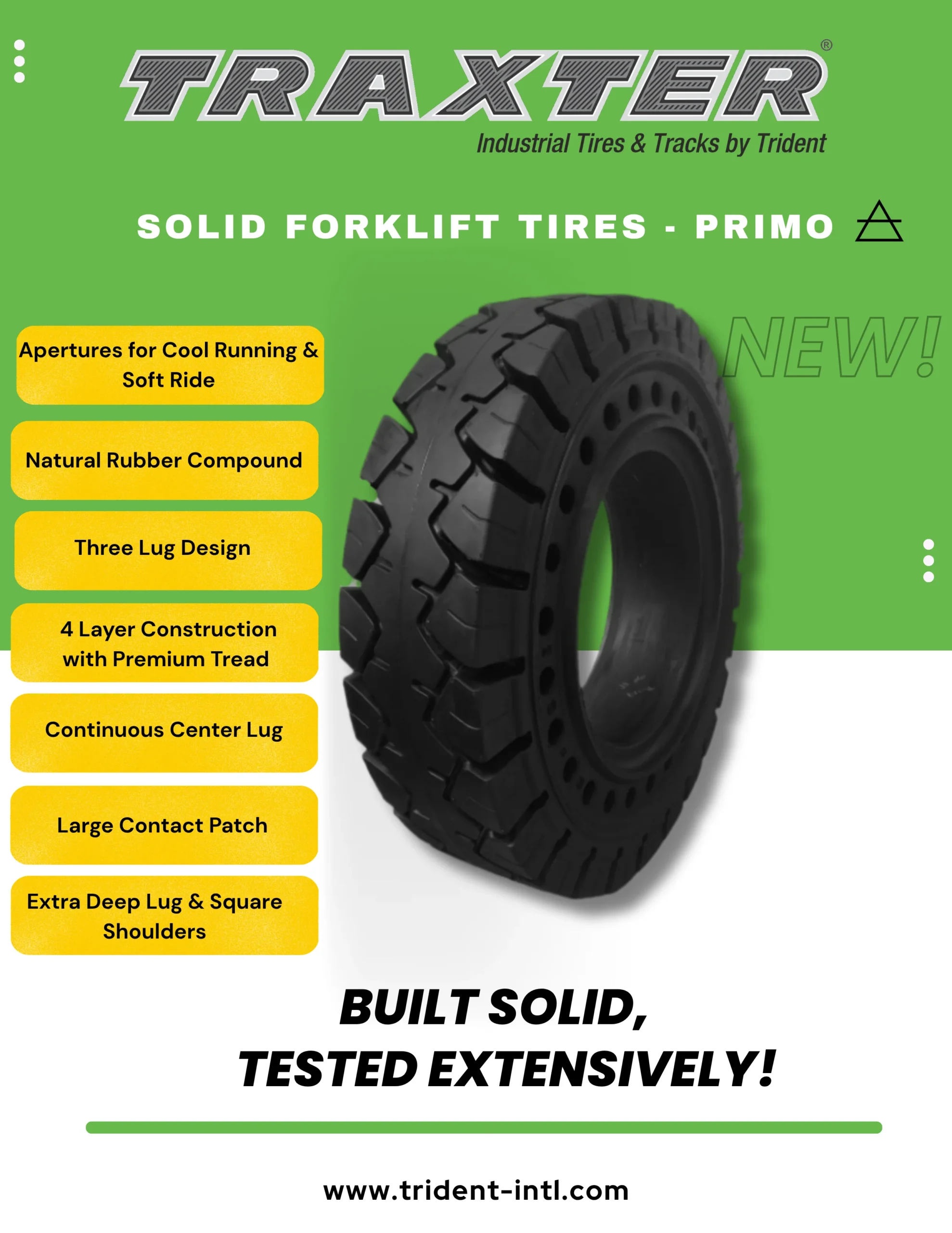 Home 22 Solid Forklift Tire - Primo